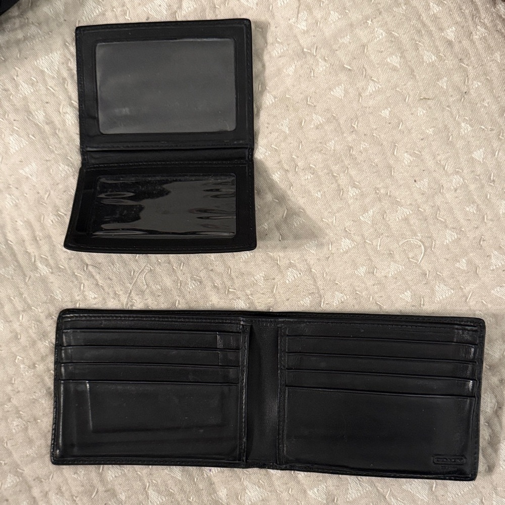 COACH Men’s Black Leather Wallet - Picture 7 of 7